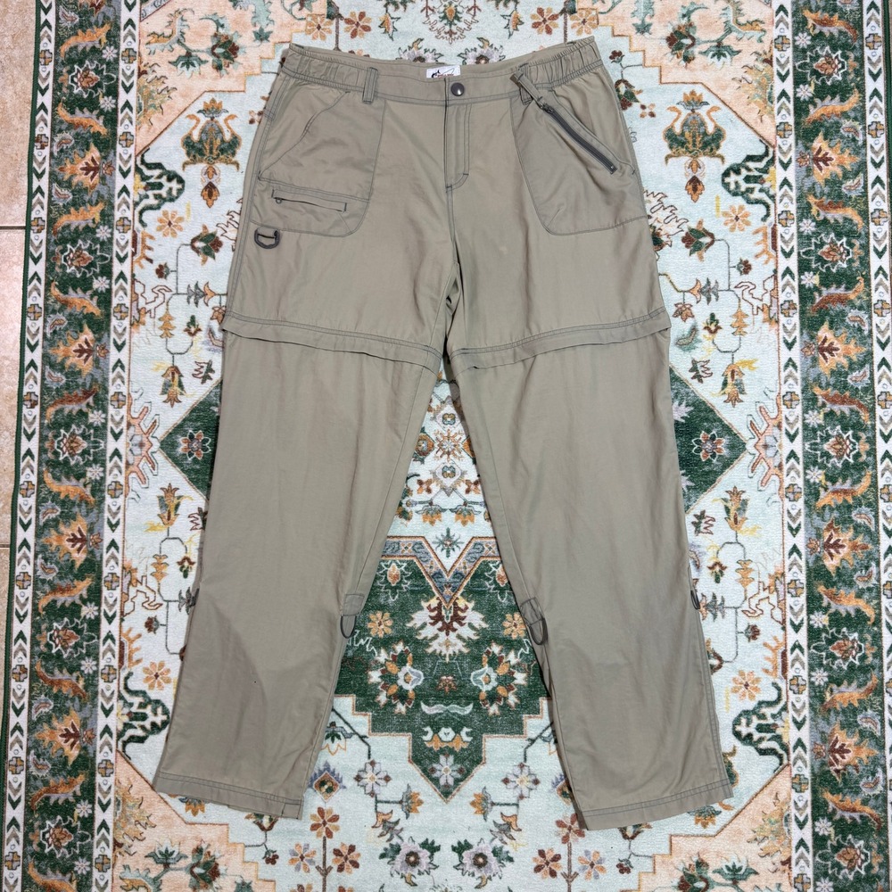 World Wide Sportsman Mens Convertible Zip‎ Off Cargo Pants Khaki Size Large
